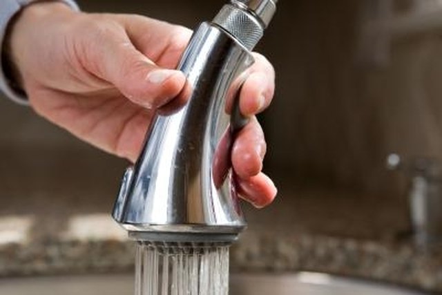 How To Clean A Pull Down Kitchen Faucet Spray Head Hunker