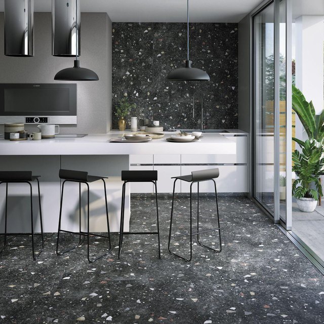 30 Black Kitchen Floors to Take Your Cookspace to the Next Level | Hunker