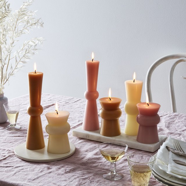 Hand-Poured Beeswax Pillar Candles