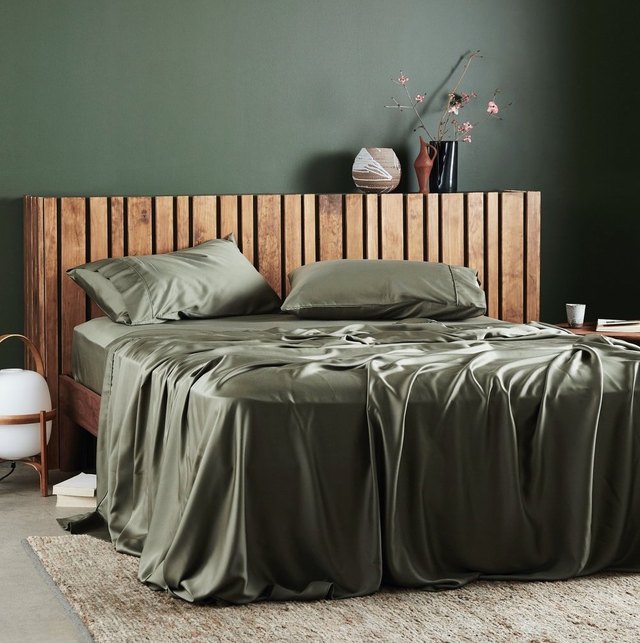 Olive Green Bed Sheets, Olive Bedding Set - Moss
