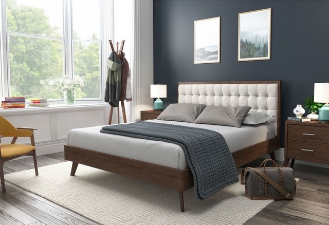 Bates upholstered deals platform bed