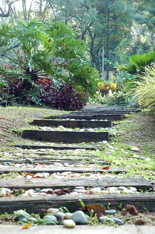 how-to-build-steps-on-a-slope-using-railroad-ties-hunker