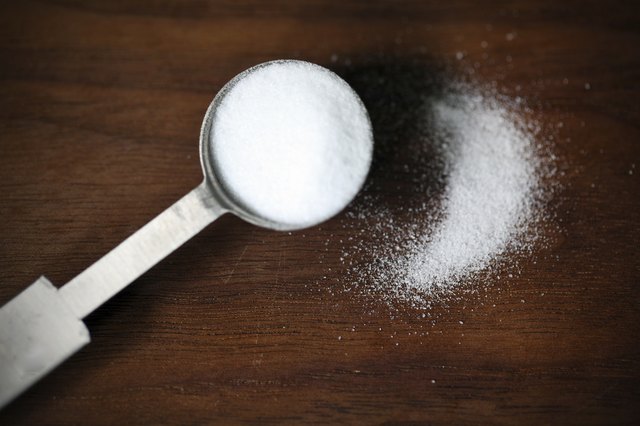 "Baking soda or sodium bicarbonate, tea spoon, dusted"