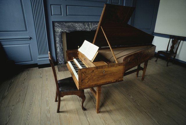 Independence Hall, Philadelphia, PA, USA, open piano in room