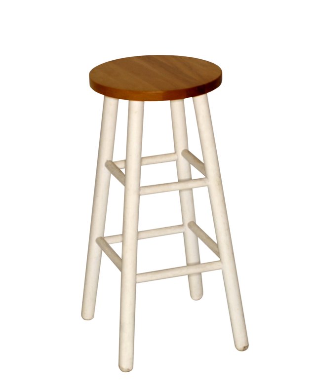 How To Cover A Round Wooden Bar Stool Hunker Step 1 Measure The Cirference Of Your Bar Stool