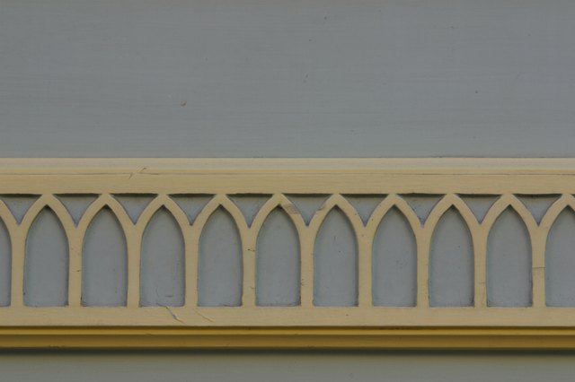 Decorative molding on wall
