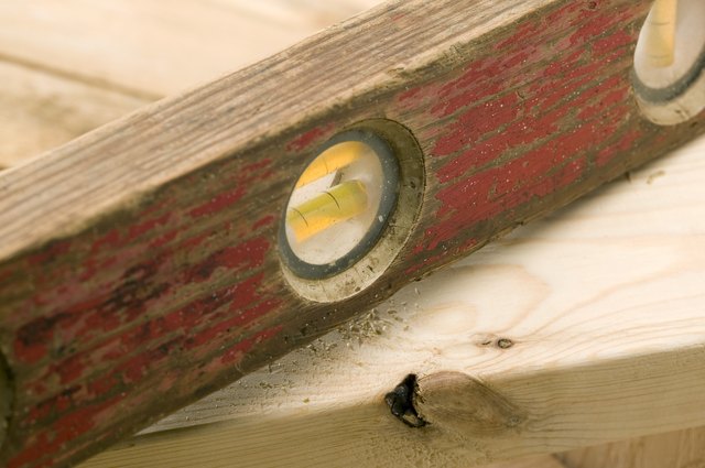 Aged wooden leveler