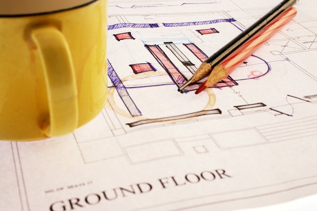 Close up shot of a house plan