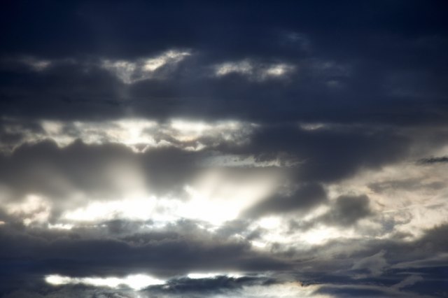 Sunlight through clouds