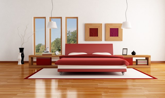 red and white modern bedroom