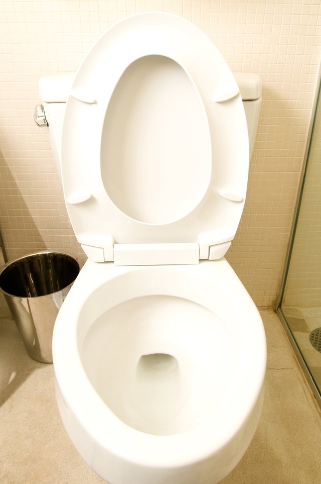 Toilet in hotel bathroom