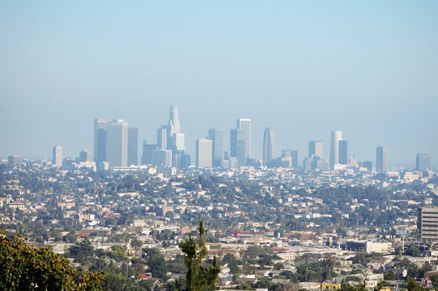 Panoramic view of Los Angeles, Los Angeles, California, USA