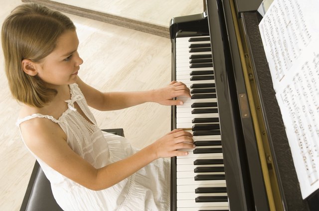 Girl playing piano