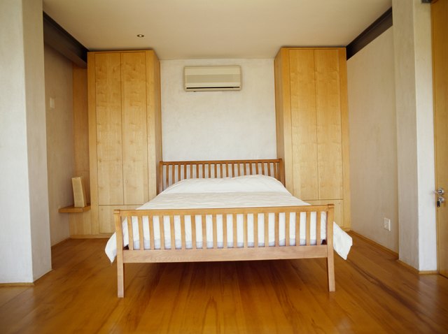 double bed in the bedroom