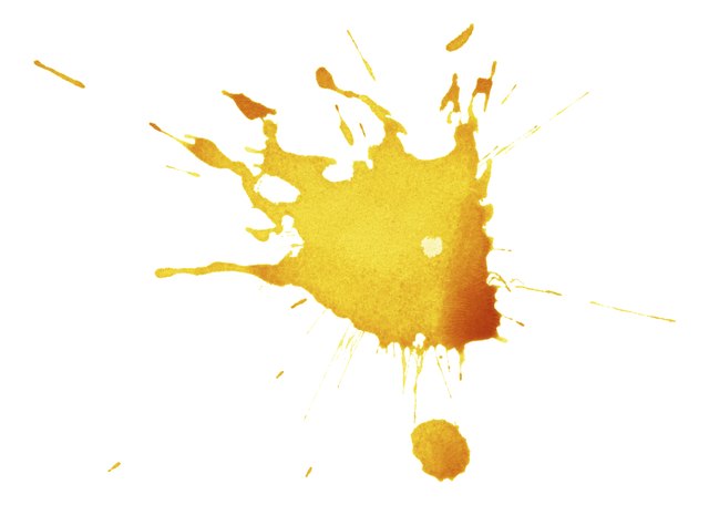 Abstract yellow ink splash