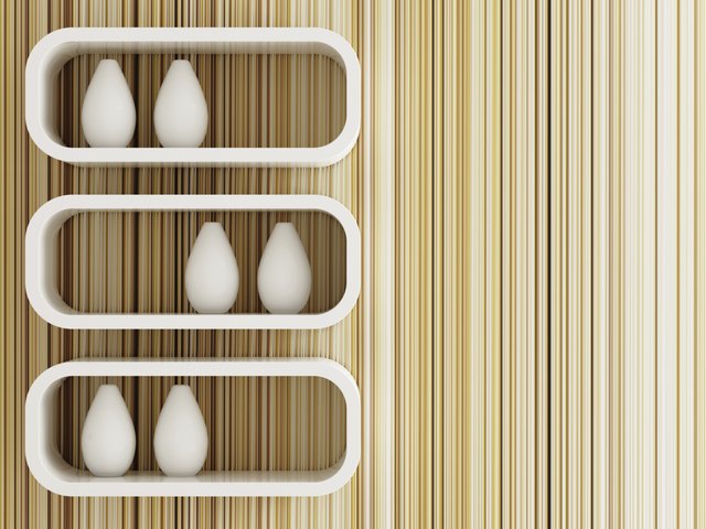 wall and ceramic on shelf decorated