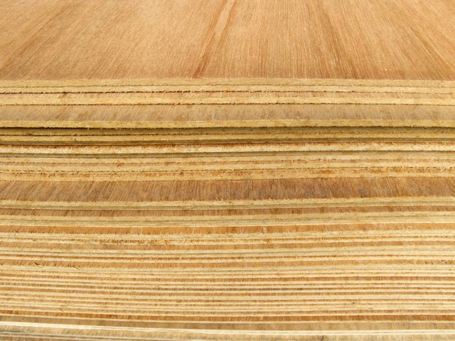 Pile of plywood sheets