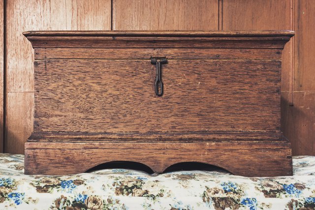 Old wood box vintage