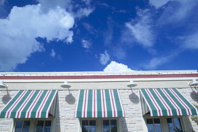 Awnings on building exterior