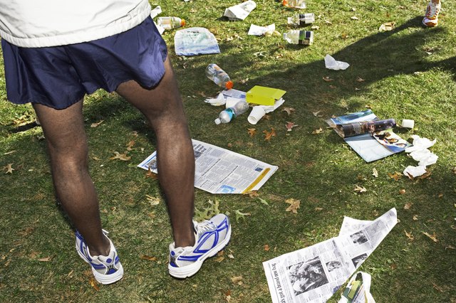 Garbage in park