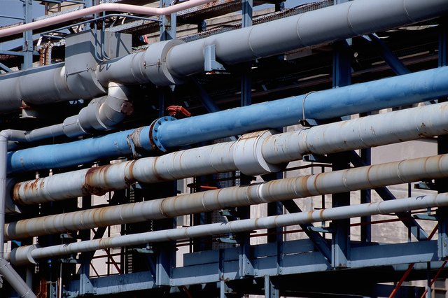 Industrial factory pipes