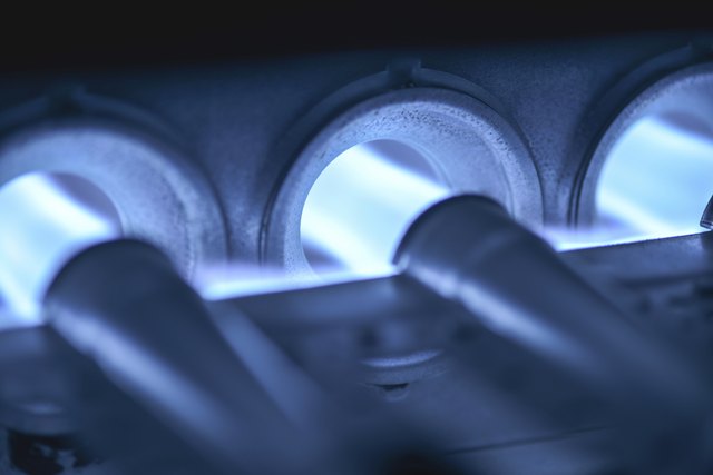 Home Furnace Burner Blower Ignited