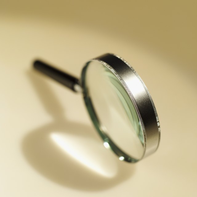 Magnifying glass, close-up