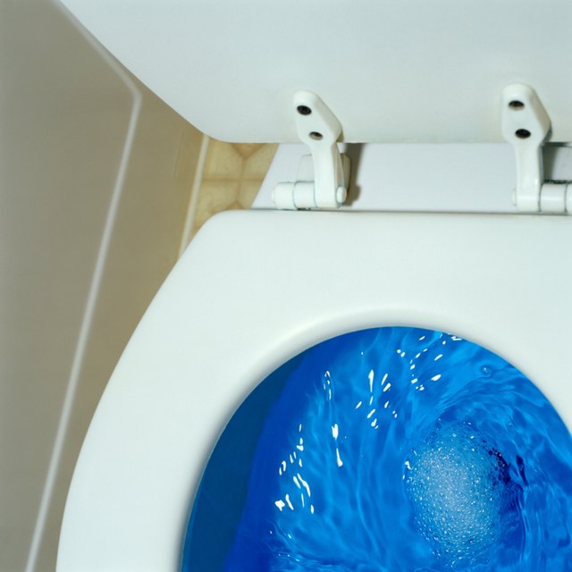 Image result for Blue toilet bowl cleaner in toilet bowl