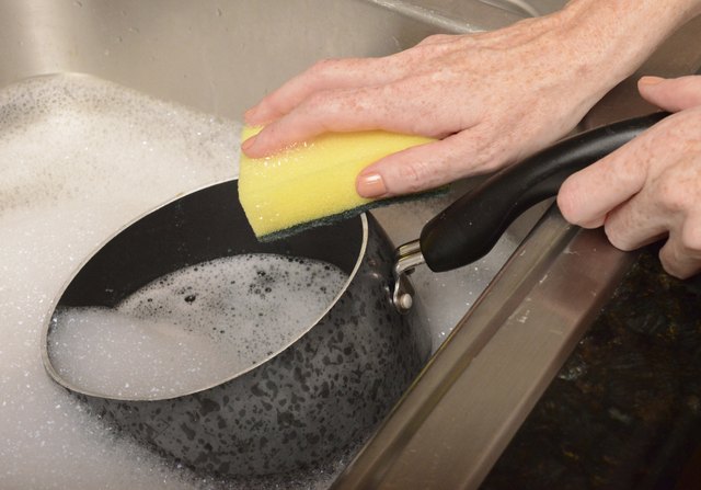 doing or washing dishes