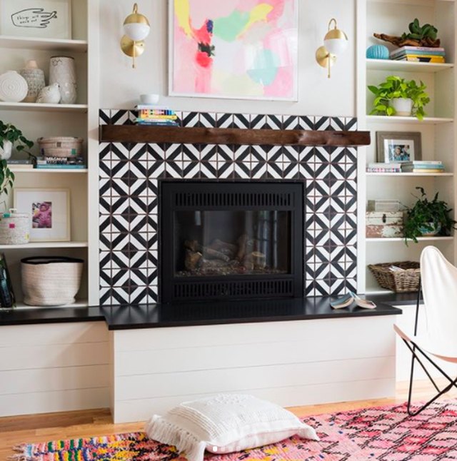 Graphic Tile Just Might Be What Your Fireplace Is Missing Hunker   Cfce955d 9b10 40aa B163 Fd4ca5298da9 