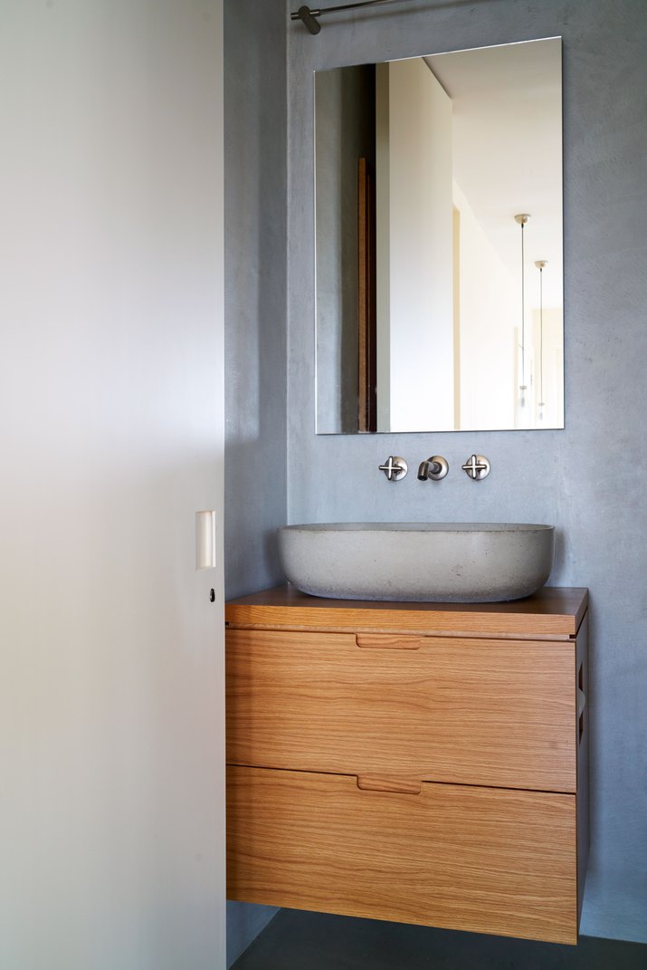 Bathroom with concrete sink